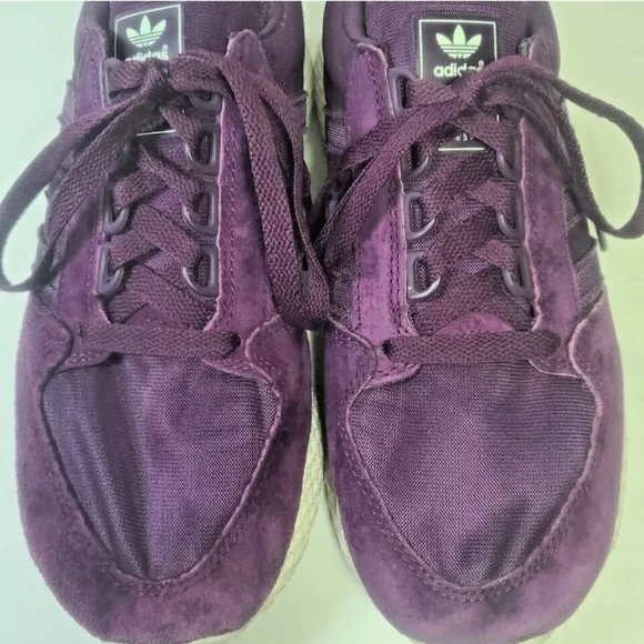 Adidas Originals Women's Forest Grove Red Night Purple Shoes Size 7.5 - Picture 4 of 12